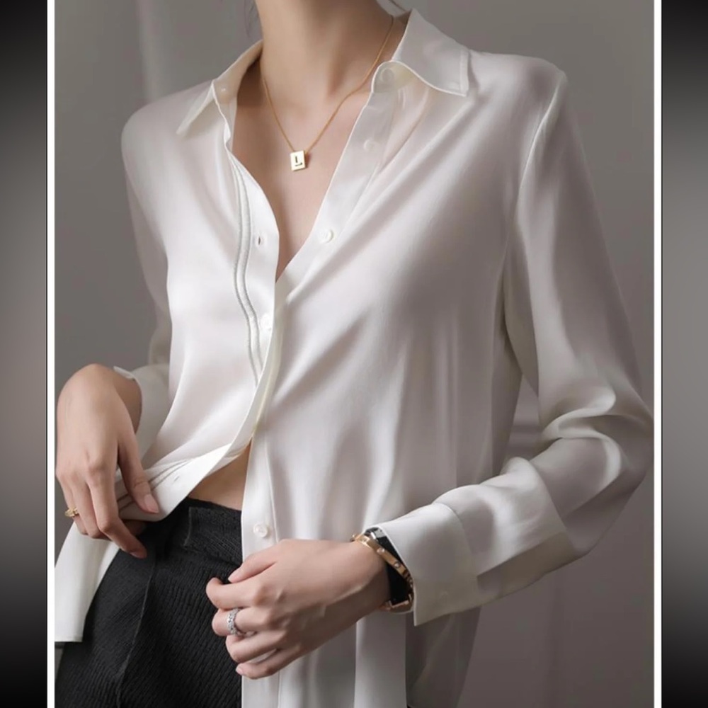 45% silk dress shirt blouse